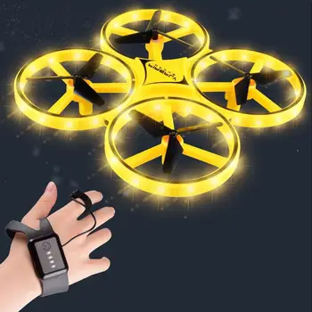 UFO RC Mini Quadcopter İndüksiyon Drone akıllı saat Uzaktan Algılama Hareket Uçak El Kontrol Drones İrtifa Tutun Çocuk Oyuncakları