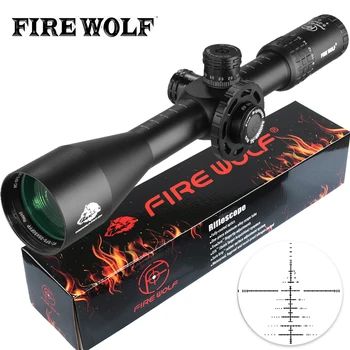 Yangın KURT 5-25X50 FFP Taktik Büyük El Çarkı Taret Optik Tüfek Kapsam Kırmızı Yeşil Avcılık Tüfek Cam Reticle Sniper Sight