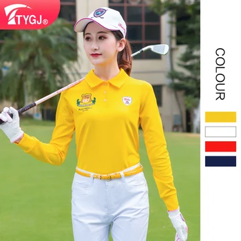 TTYGJ Golf Giyim kadın uzun kollu tişört Spor Gömlek Tops Kore Tarzı Nefes Tenis Giyim 여자 골프옷 golf giyim