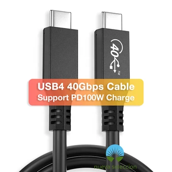0.5 m 0.8 m USB-C USB 4 Kablo C-C USB4 Kablosu 40Gbps MacBook Pro için Dell XPS 8K 30hz Çift 4K 60hz Video Thunderbolt3 Uyumlu