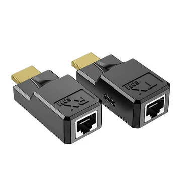 Yeni 60M HDMI uzatıcı Cat6 Ethernet kablosu 1080P HDMI RJ45 Tekrarlayıcı Genişletici Kayıpsız Sinyal Verici PC HDTV DVD için