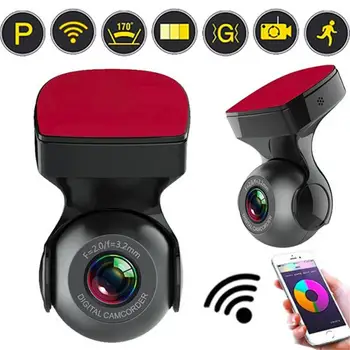 araba HD Mini Kablosuz araba dvr'ı Gece Görüş Araba Kamera WiFi Araba Geniş Açı Sürüş Kaydedici Android USB Sürüş Kamera ile ADAS